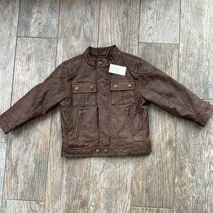 Toddler boy pleather jacket 2T. Brand new.